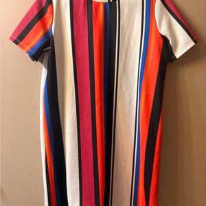 Zara Multicolor Striped Mini Dress Size Large